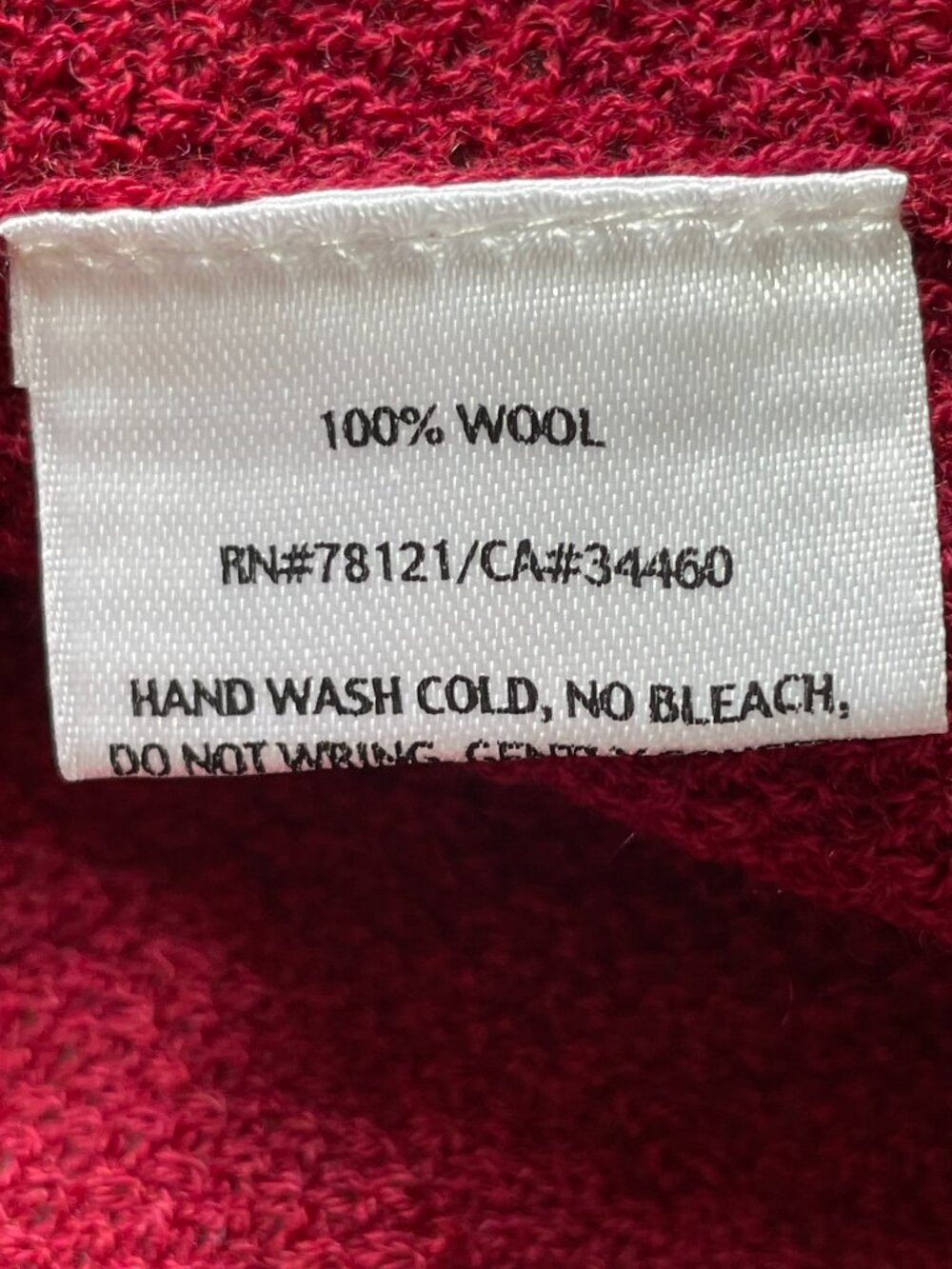 Eileen Fisher Woman 2X 100% Wool Italian Yarn Open Front Cardigan Berry - Picture 10 of 10